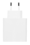 DELTACO USB wall charger, 1x USB-C PD 18 W, 1x USB-A 18 W, 36 W, white