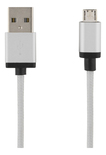 Deltaco USB-A - Micro-USB B - kabel, 2m, Silver