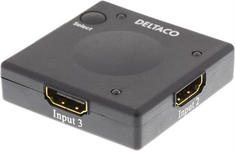 DELTACO HDMI-switch, automatisk 3 till 1, 1080p, 3D, svart