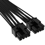 Corsair 600W Gen5 Black - 12VHPWR PSU Cable Sleeved
