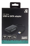 DELTACO USB 3.0 till SATA 6Gb/s adapter, för 2,5" hårddiskar, svart