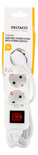 DELTACO outlet 3xCEE 7/3 1xCEE 7/7 power strip 3m ,white