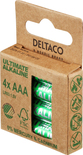 DELTACO Ultimate Alkaline -paristot, LR03/AAA size, 4-pack