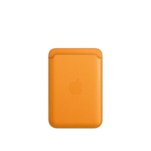 Apple iPhone Leather Wallet オレンジ Genuine OEM Apple iPhone Leather Wallet with MagSafe Find My
